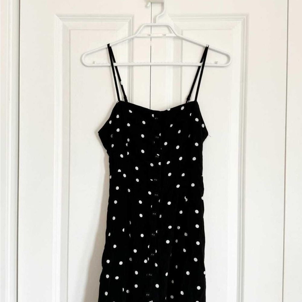 Chic Black and White Polka Dot Dress